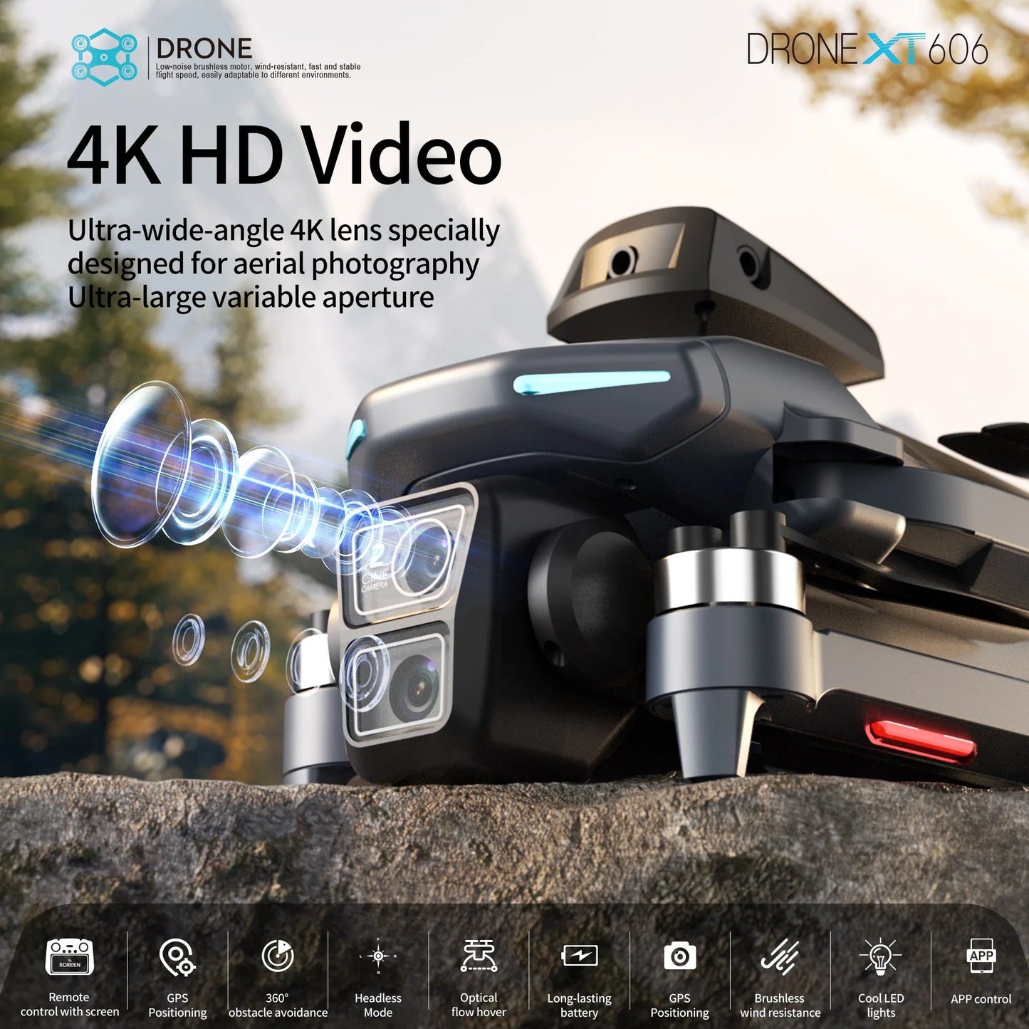 Drone 4K HD kameralla