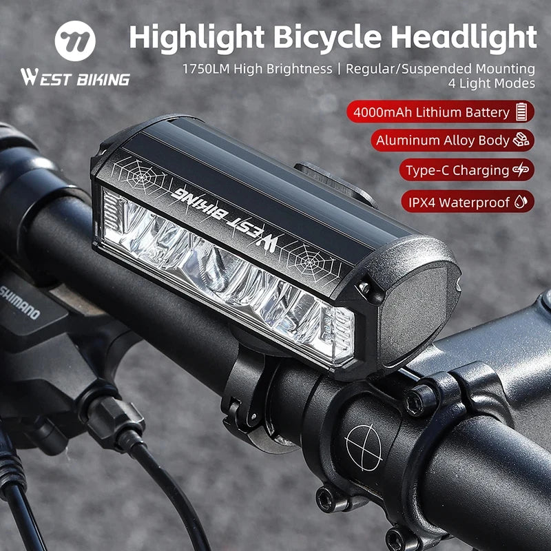 WEST BIKING LED-pyörävalaisin
