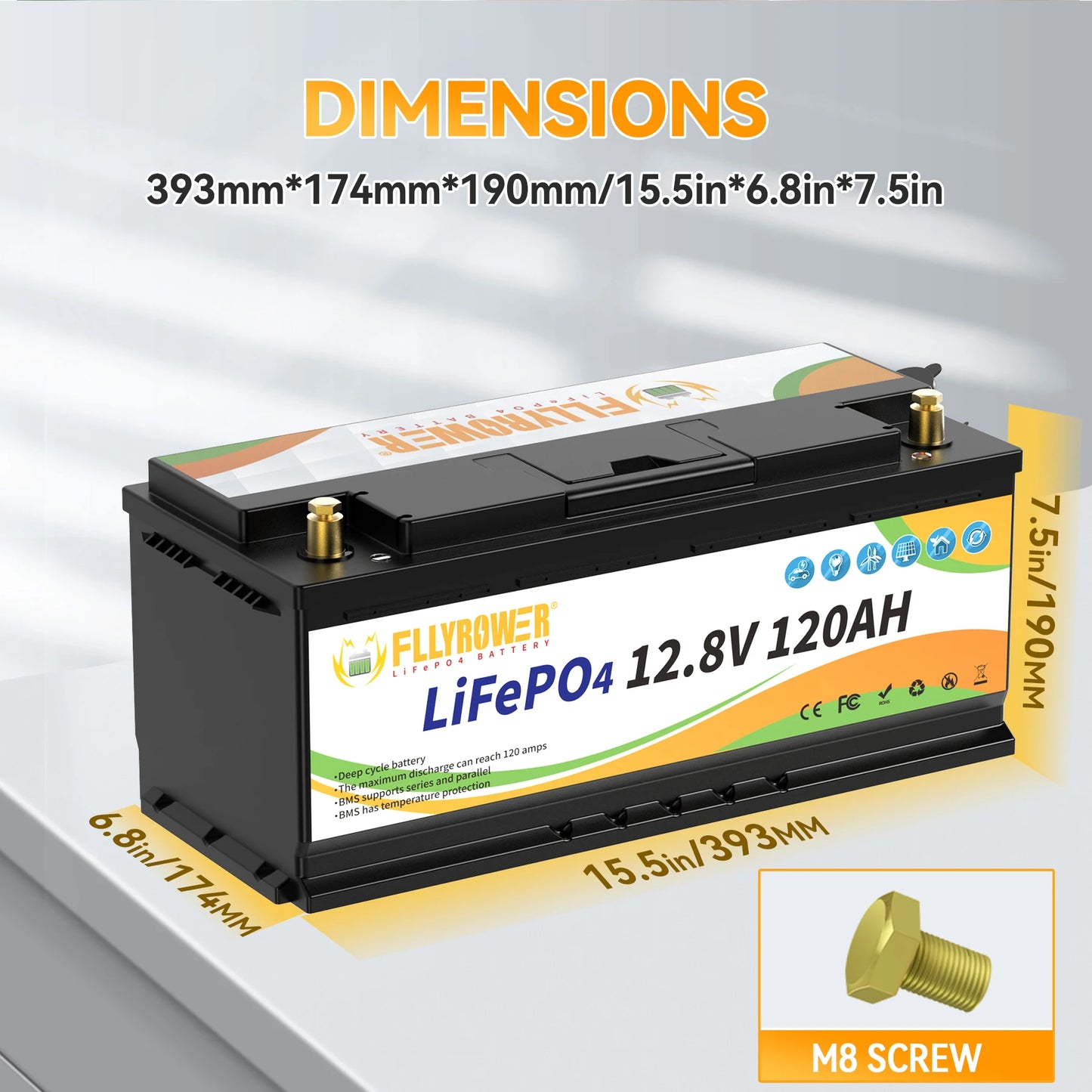 12V 120Ah LiFePO4 Akku **NOPEA TOIMITUS**