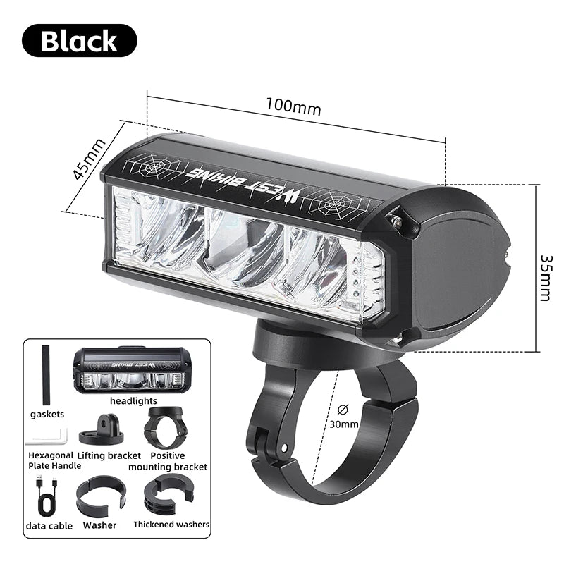 WEST BIKING LED-pyörävalaisin