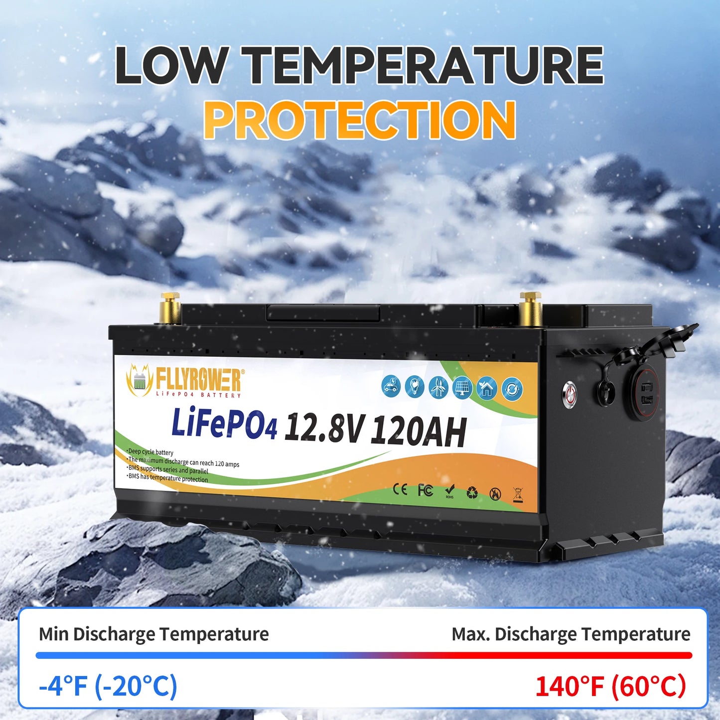12V 120Ah LiFePO4 Akku **NOPEA TOIMITUS**