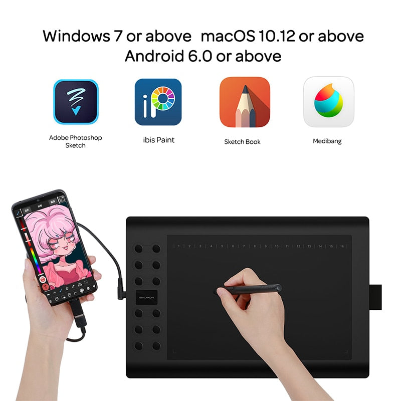 GAOMON Piirtotabletti 10,1"
