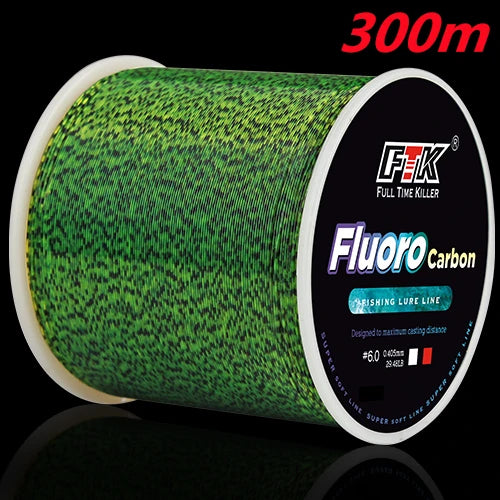 FTK Kalastussiima 300/500 m – Fluorocarbon-päällyste, 0,14–0,50 mm, 4–34 LB
