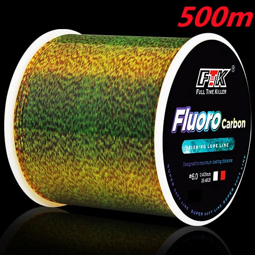 FTK Kalastussiima 300/500 m – Fluorocarbon-päällyste, 0,14–0,50 mm, 4–34 LB