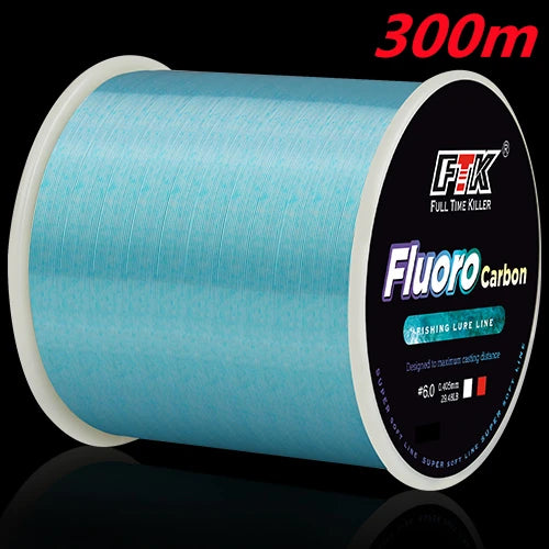 FTK Kalastussiima 300/500 m – Fluorocarbon-päällyste, 0,14–0,50 mm, 4–34 LB