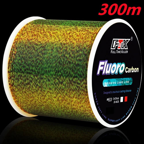 FTK Kalastussiima 300/500 m – Fluorocarbon-päällyste, 0,14–0,50 mm, 4–34 LB
