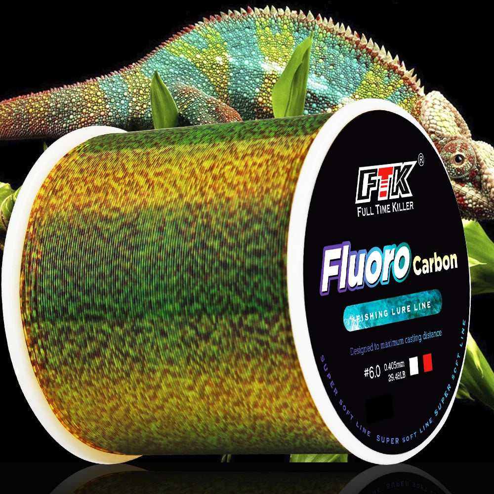 FTK Kalastussiima 300/500 m – Fluorocarbon-päällyste, 0,14–0,50 mm, 4–34 LB