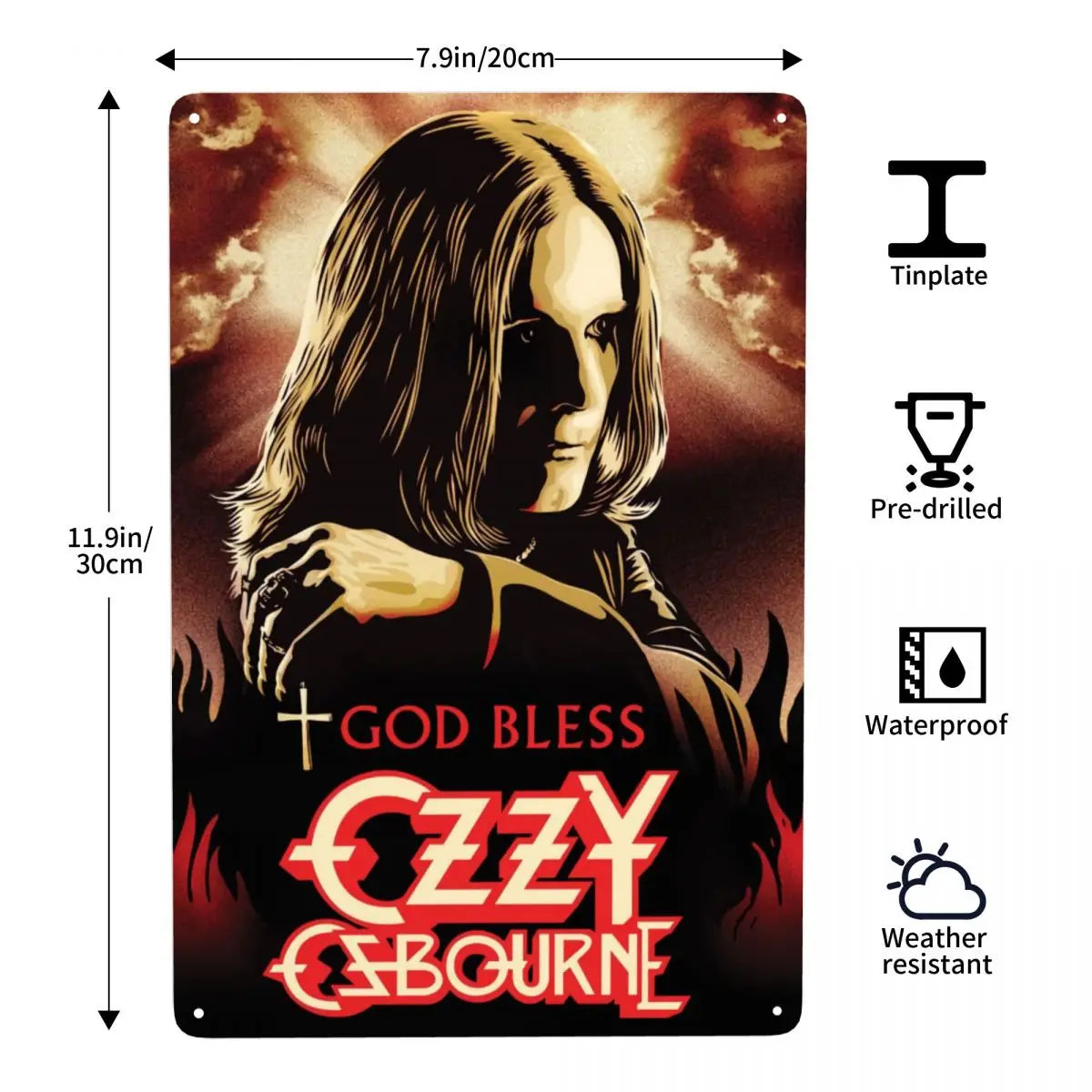 Ozzy Osbourne Metallikyltti