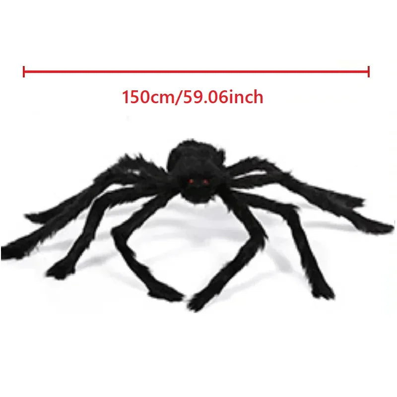 Jättiläishämähäkki Halloween-koriste – Sisä ja ulko, 7 kokoa 30–200cm