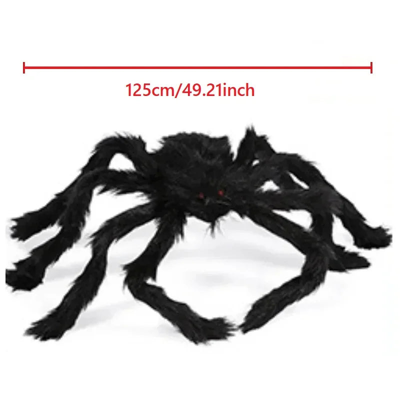 Jättiläishämähäkki Halloween-koriste – Sisä ja ulko, 7 kokoa 30–200cm