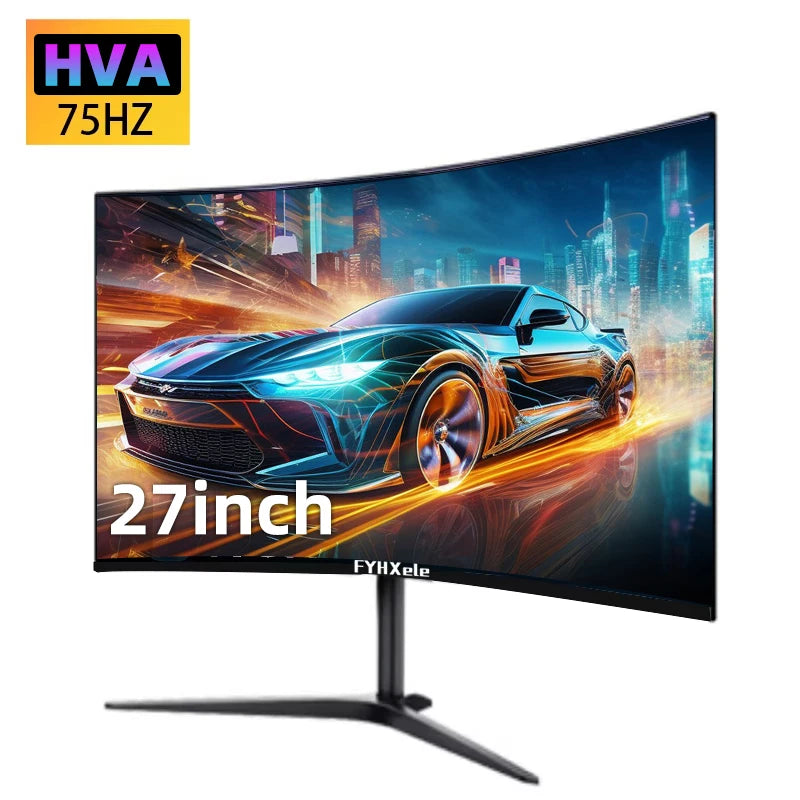 27" Kaareva näyttö – 75 Hz, 2 ms, Full HD 1080p, VA-paneeli