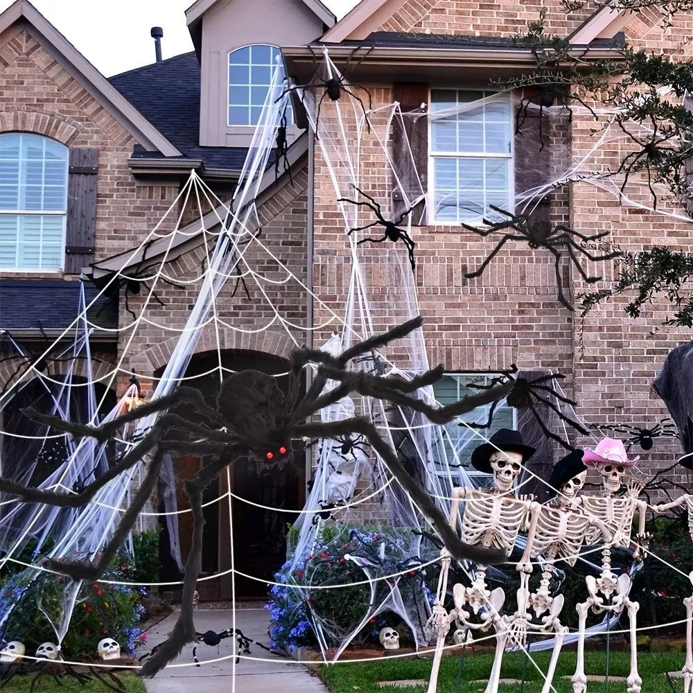 Jättiläishämähäkki Halloween-koriste – Sisä ja ulko, 7 kokoa 30–200cm