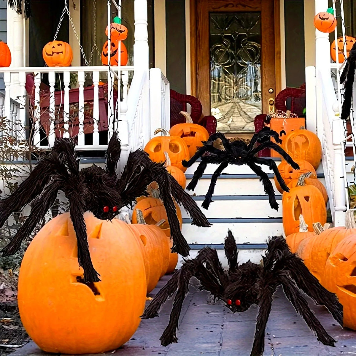 Jättiläishämähäkki Halloween-koriste – Sisä ja ulko, 7 kokoa 30–200cm