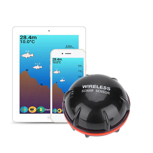 FindFish Langaton Kaikuluotain – Sonar 0,6–36 m, Bluetooth 30 m, 10 h akku