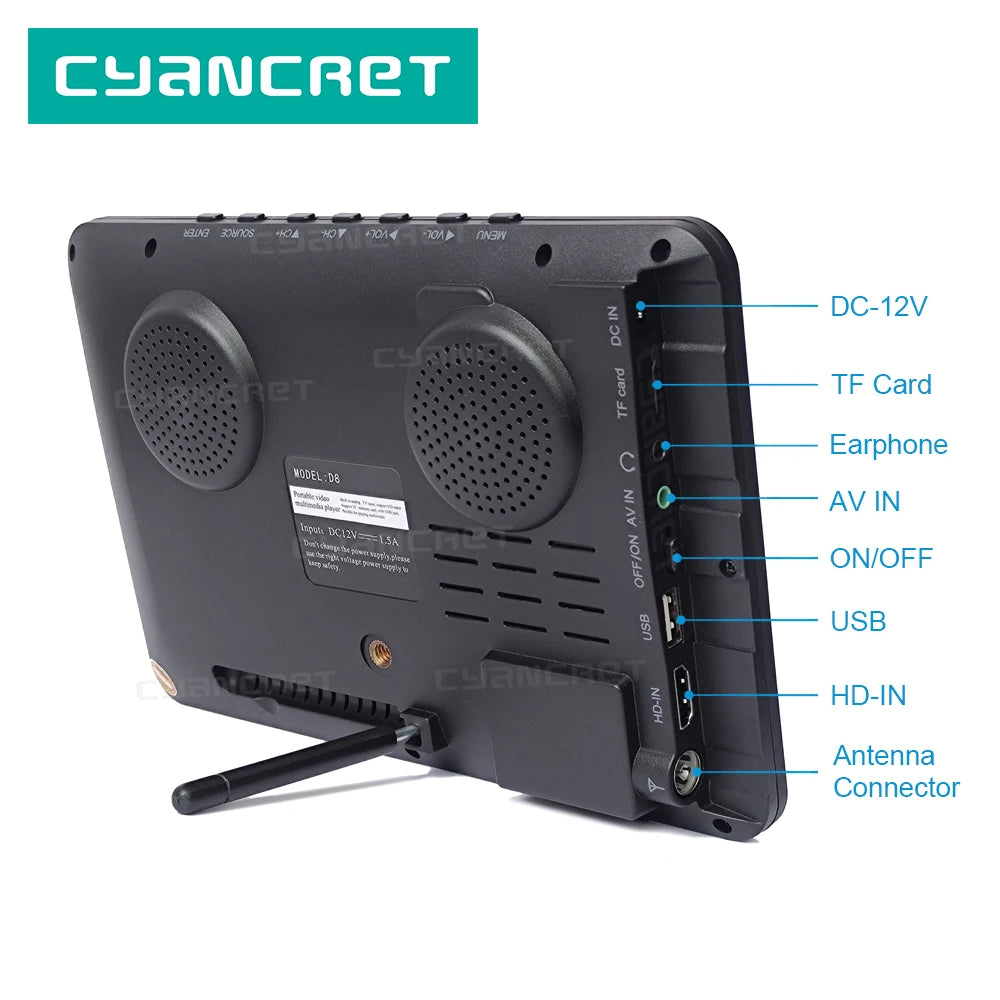 HD matkatelevisio 8"