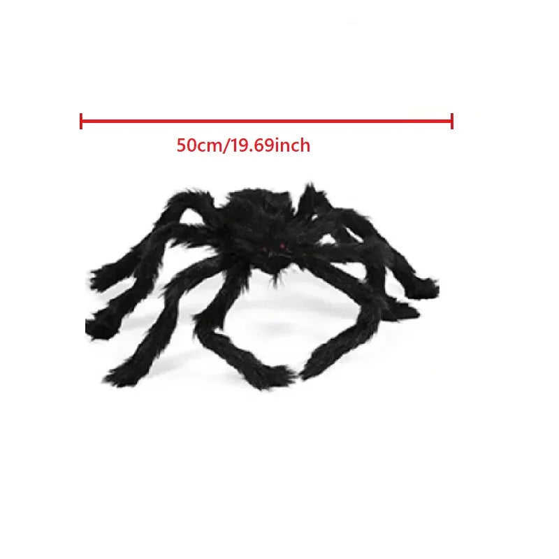 Jättiläishämähäkki Halloween-koriste – Sisä ja ulko, 7 kokoa 30–200cm