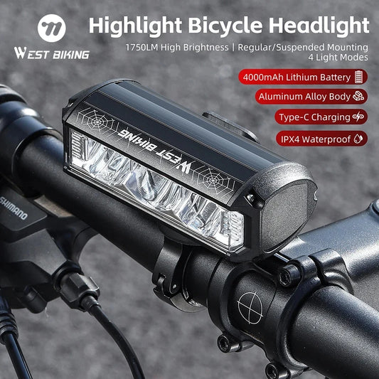 WEST BIKING LED-pyörävalaisin